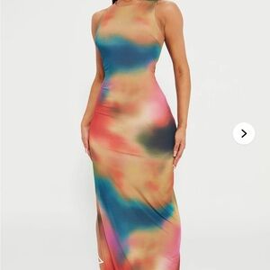 Fashion Nova Vibrant Tie-Dye Maxi Dress